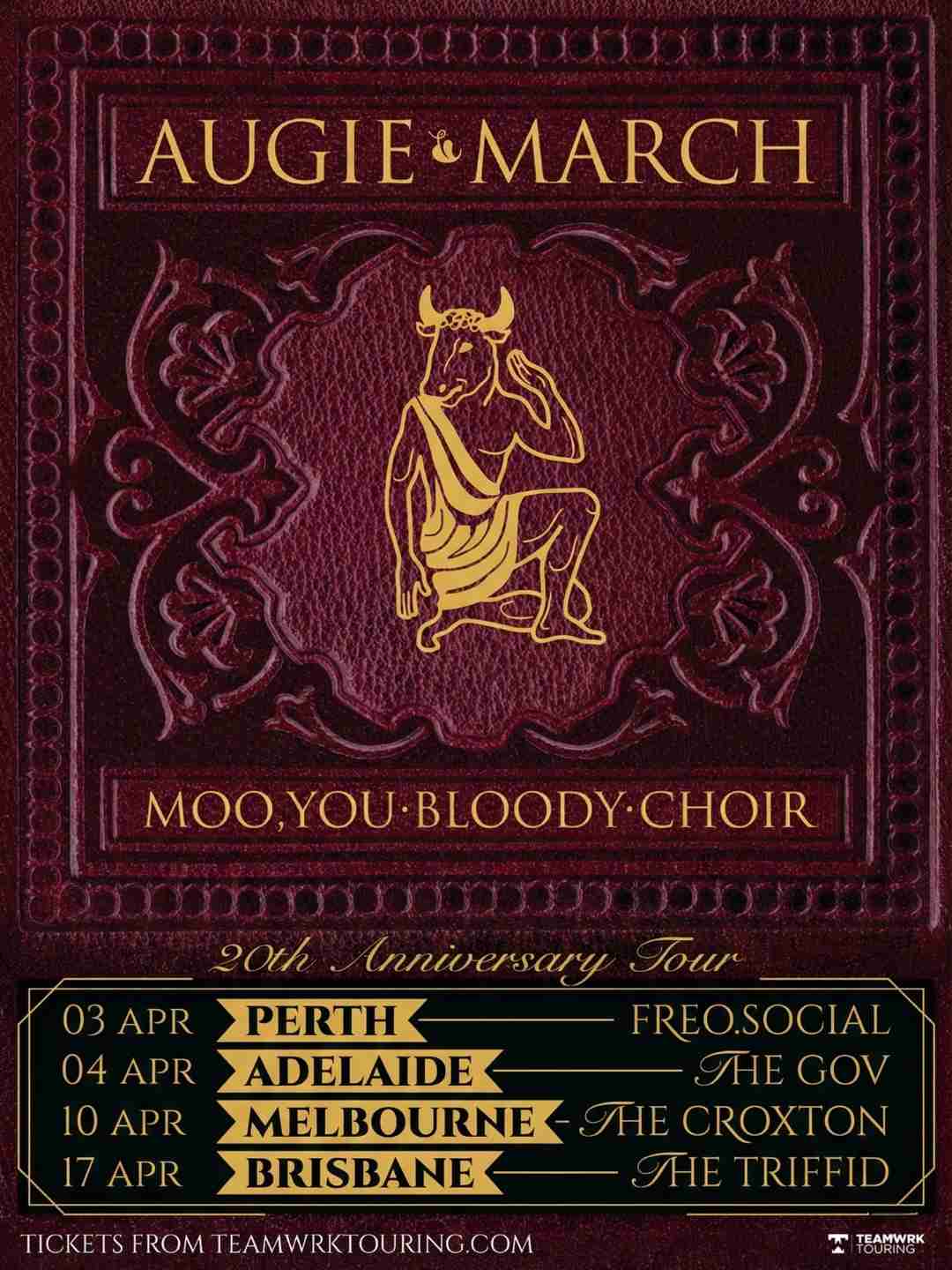 Scene News: Augie March Announce 'Moo, You Bloody Choir' 20Th Anniversary Tour