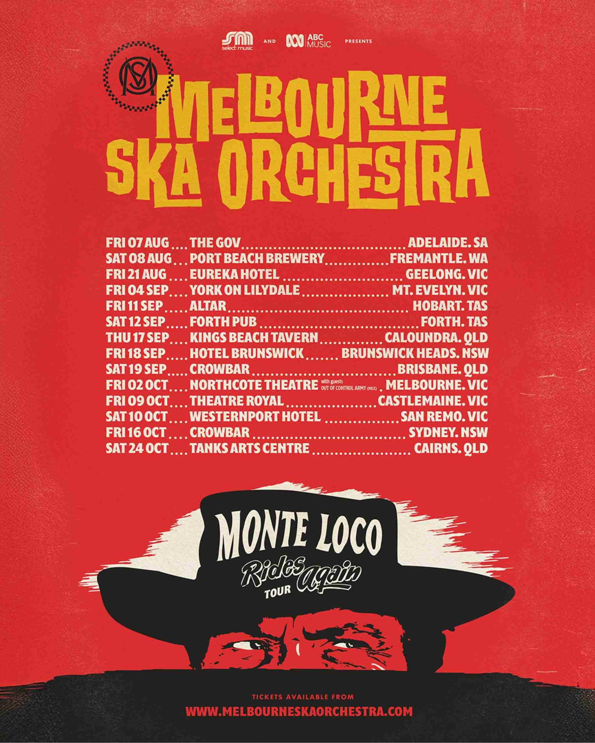 Scene News: Melbourne Ska Orchestra Announce 'Monte Loco Rides Again Tour' Hitting The Road This August, September And October
