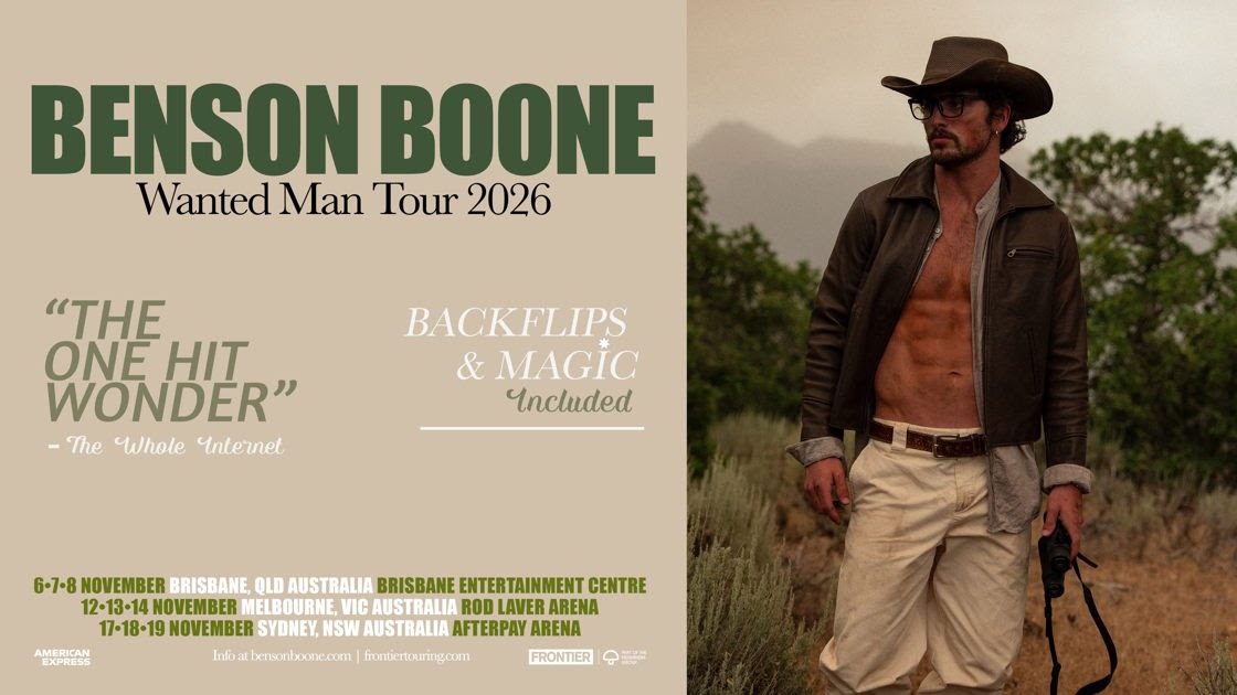 Scene News: Benson Boone kicks off 2026 Wanted Man Tour – heading to Australia this November!
