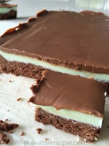 Chocolate Peppermint Slice
