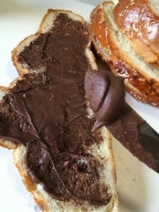 Challah Bread and Butter Nutella Pudding